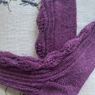 Vinter - sok med bladmønster